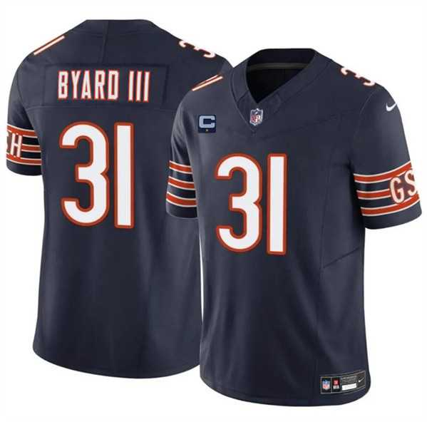 Men & Women & Youth Chicago Bears #31 Kevin Byard III Navy 2024 F.U.S.E. With 1-star C Patch Vapor Untouchable Limited Stitched Jersey